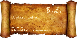 Blahut Lehel névjegykártya